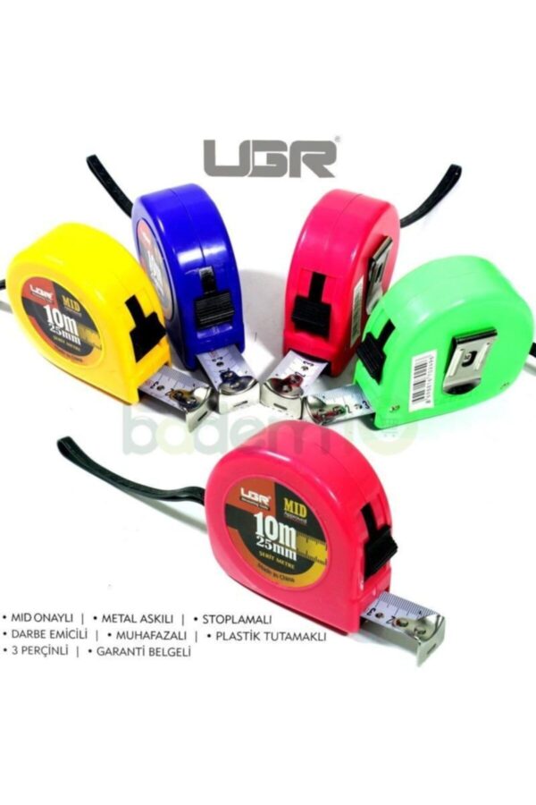 Ugr Şerit Metre 3m 16mm Renkli
